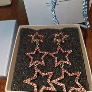 3 For $10 Nwt Star Earrings